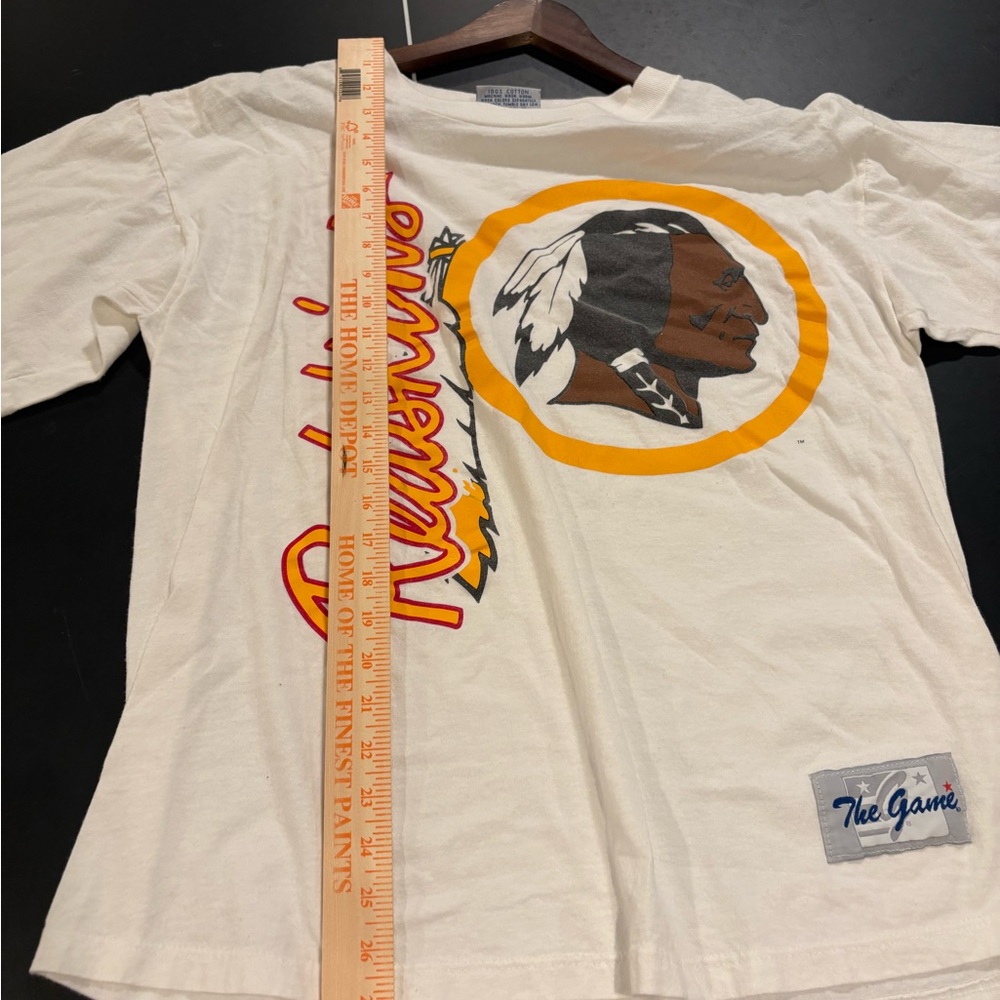 The game Redskins large men's Tee vintage white early 90s - Picture 7 of 8
